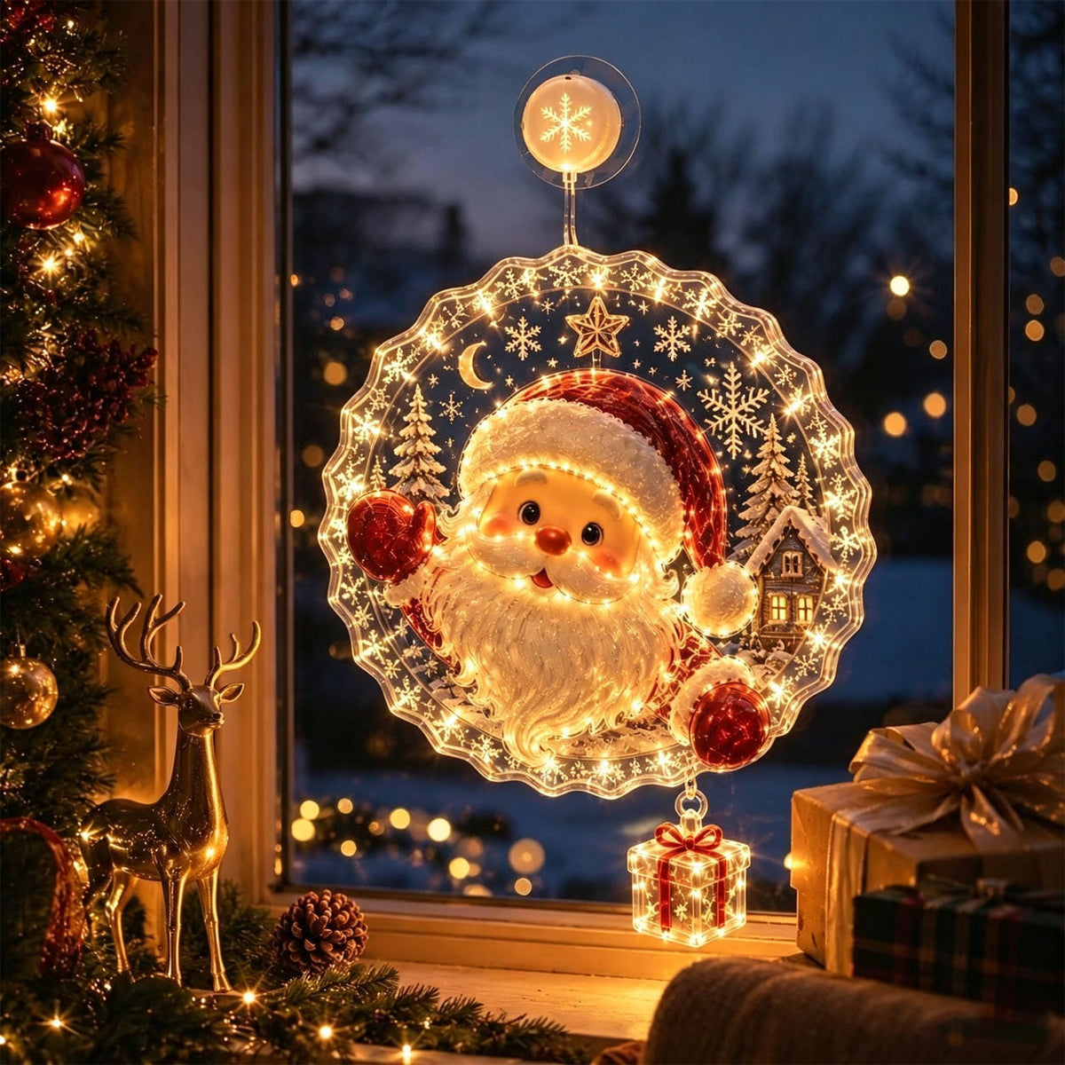 ZavenastoreTM⭐ Christmas Suction Cup Window Light