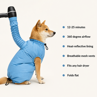 Drying Bag – Quick Dry Pet Hair Drying Suit for Small, Medium & Large Dogs and Cats