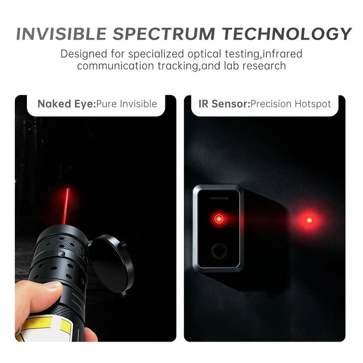 ⚡🔦2026 New Design 120W 900-1100NM Powerful IR Laser Pointer,Professional Tactical & Optical Grade