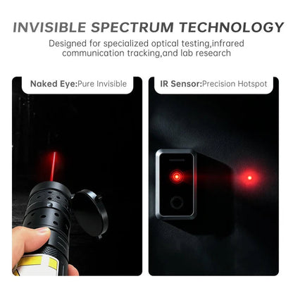 ⚡🔦2026 New Design 120W 900-1100NM Powerful IR Laser Pointer,Professional Tactical & Optical Grade