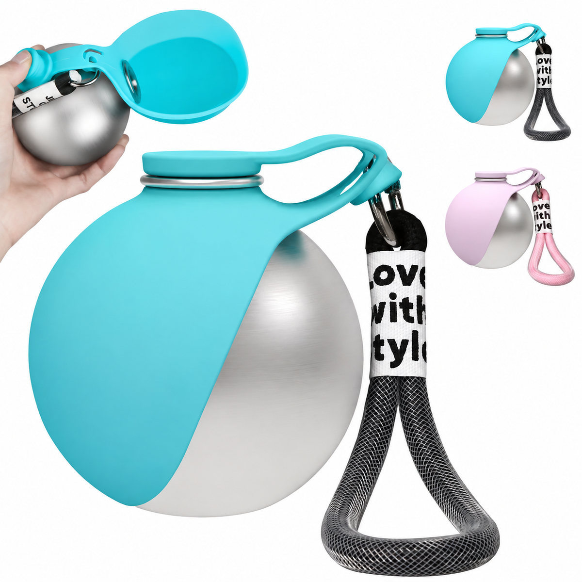 2-in-1 Portable Dog Water Bottle for Small Dogs - Leak-Proof