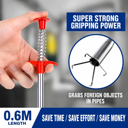 Professional Drain Cleaning Tool for Unclogging Kitchen Sinks, Bathroom Drains, and Blocked Toilets