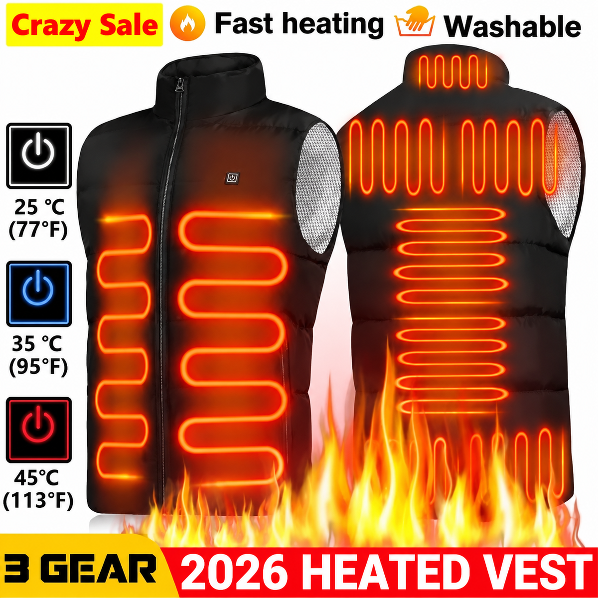 🔥Two-touch LED Controller Heated Vest For Men & Women