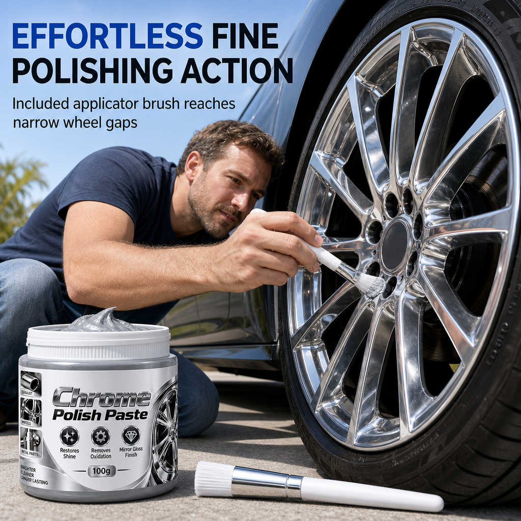✨Metal Chrome Polish & Restorer Paste with Brush