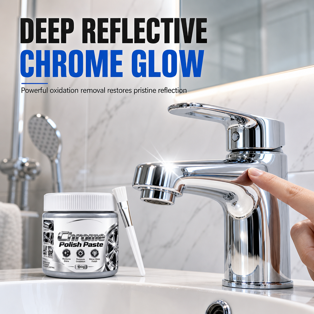 ✨Metal Chrome Polish & Restorer Paste with Brush